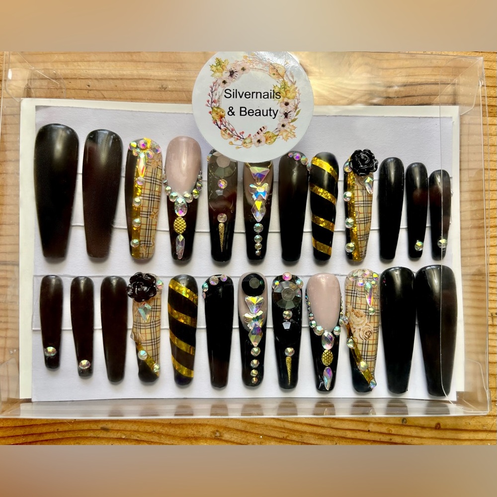 Black/ plaids XXlong gel box